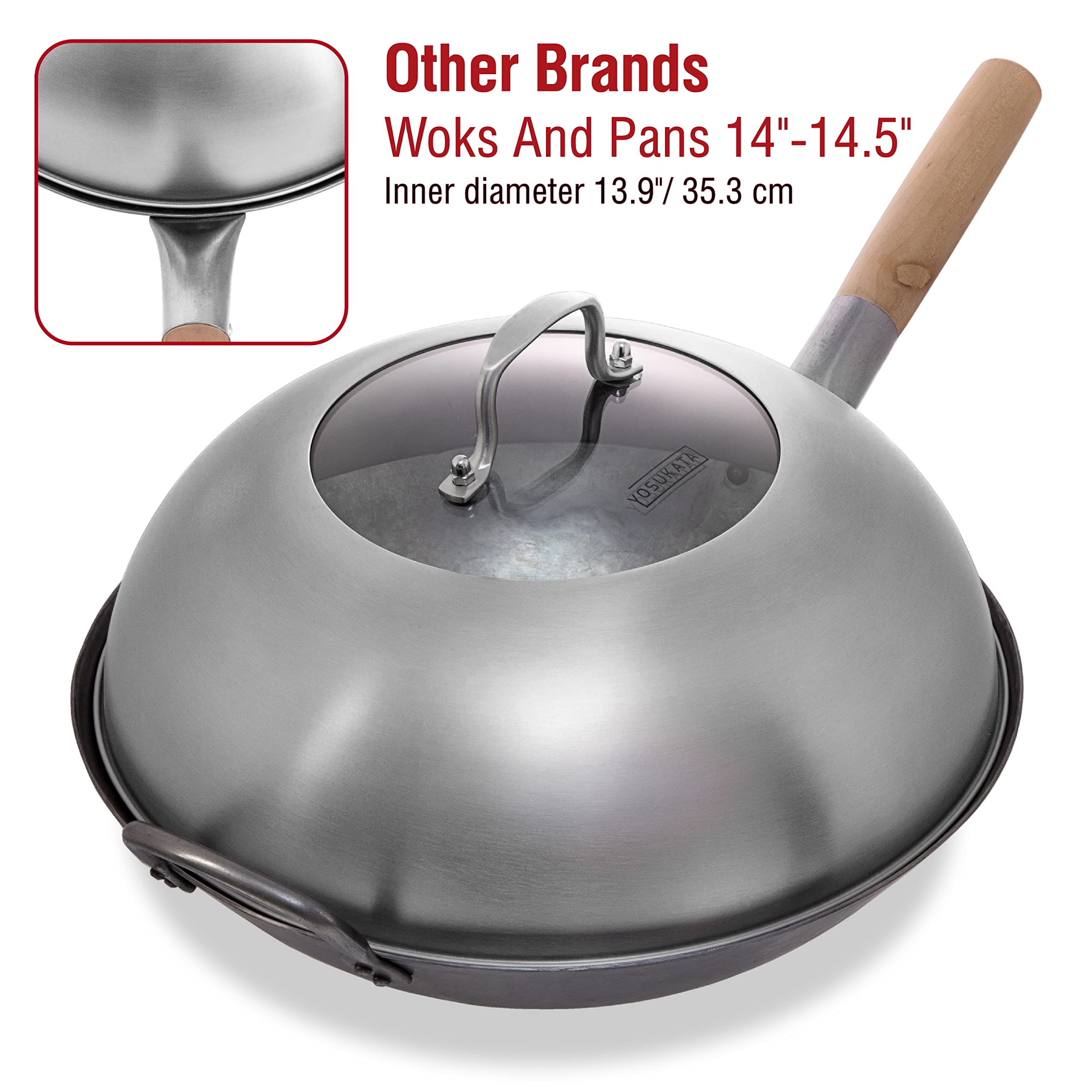 YOSUKATA lid design with steam vents controls pressure and minimizes splatter.