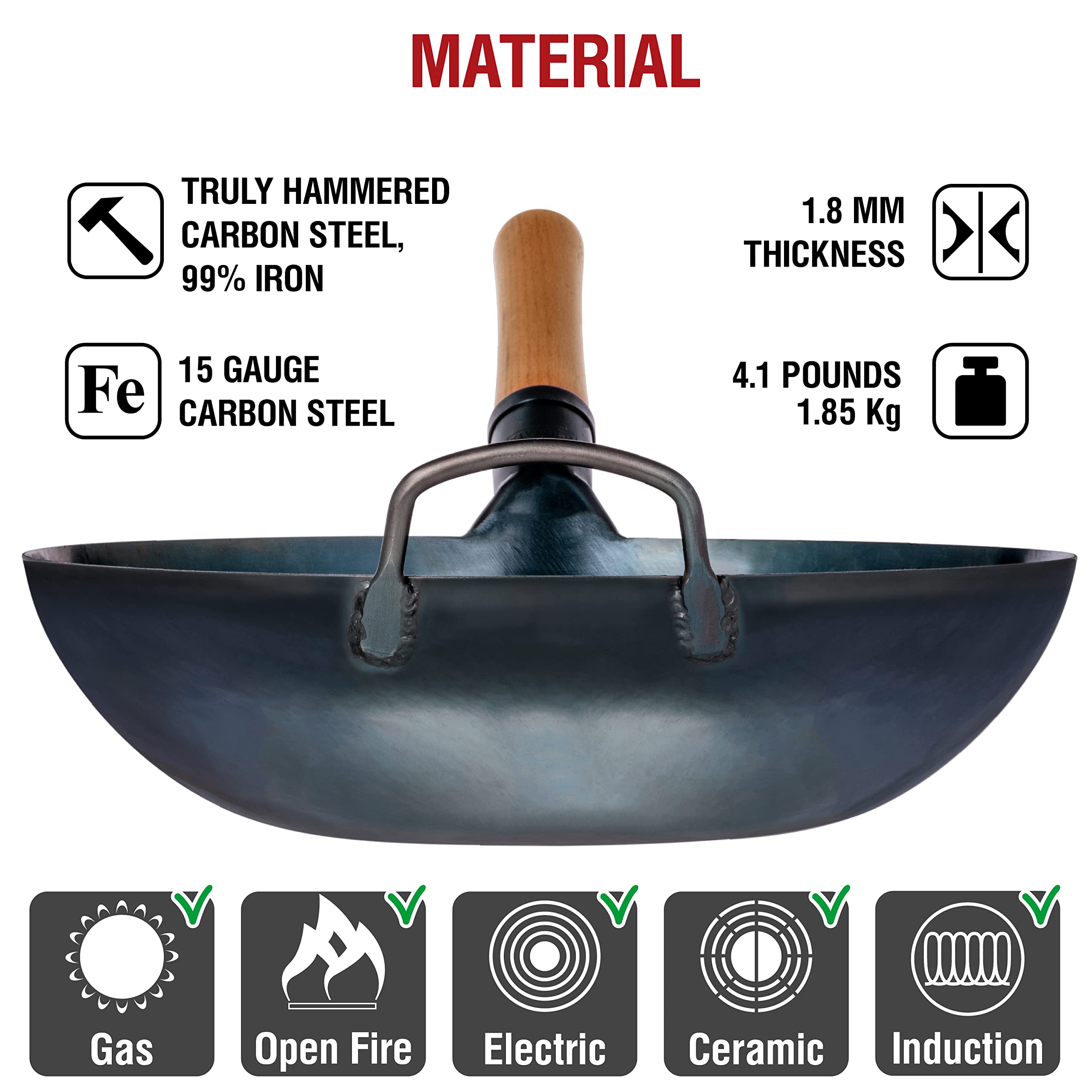 YOSUKATA induction-capable wok demonstrates universal kitchen compatibility