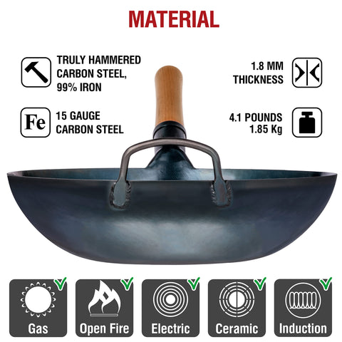 YOSUKATA induction-capable wok demonstrates universal kitchen compatibility