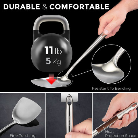 YOSUKATA wok-tools with hanging holes for easy storage