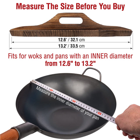 Condensation-free wooden lid designed for the wok cover.