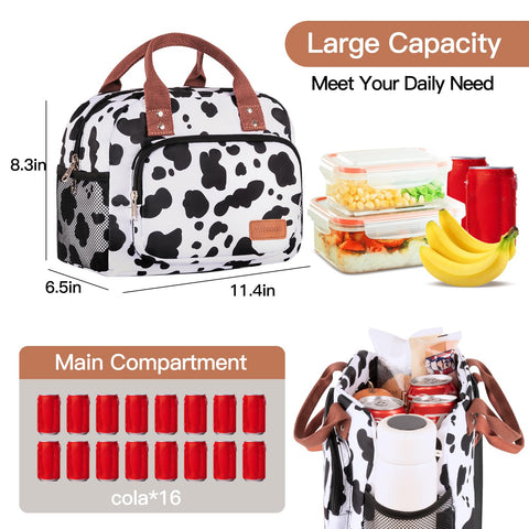 Yotrone lunch bag side mesh pocket for drinks and small items.