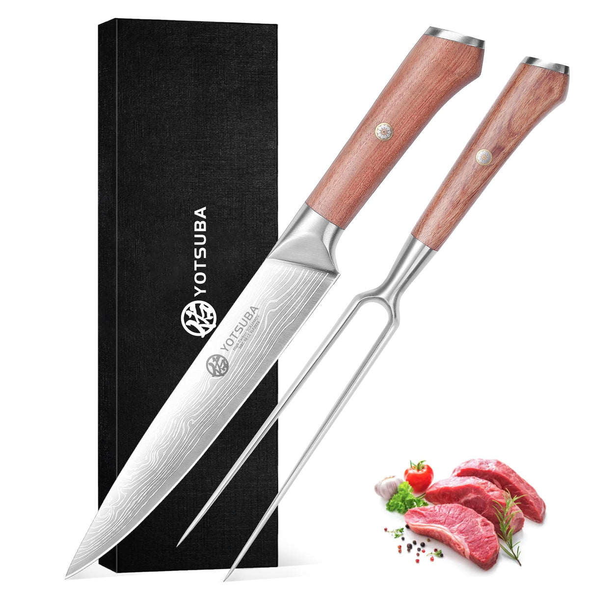 YOTSUBA carving knife 8in blade for precise meat slicing and serving
