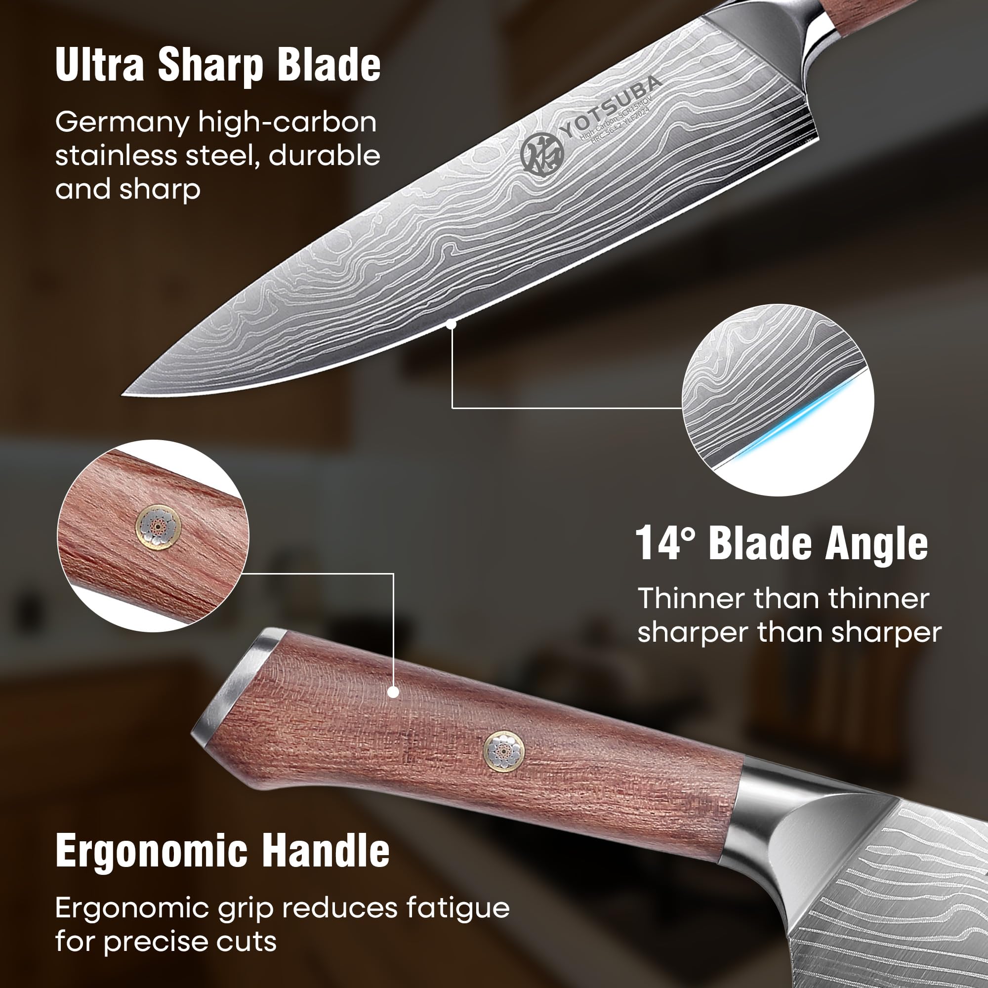 YOTSUBA durable edge maintains sharpness during regular use