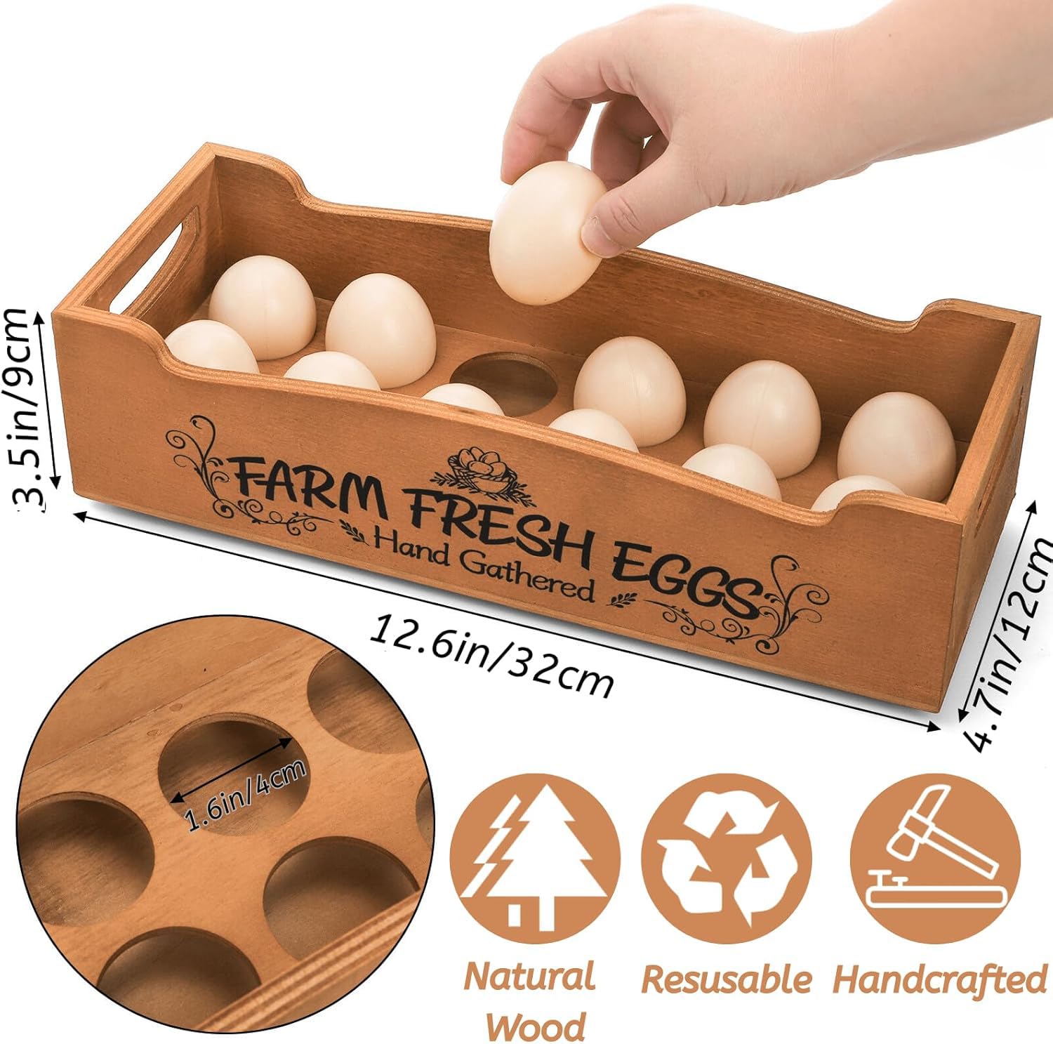 Youeon 24-egg stackable crates save counter space while keeping eggs safe.