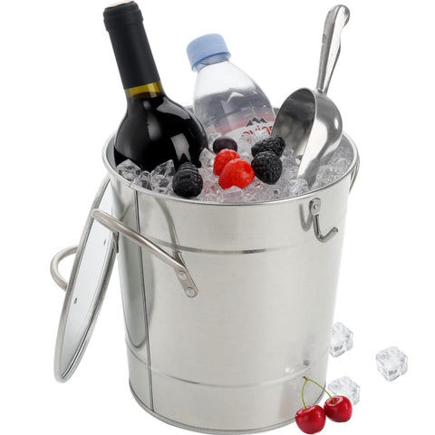 Youeon 4L ice bucket with lid keeps beverages cold at parties