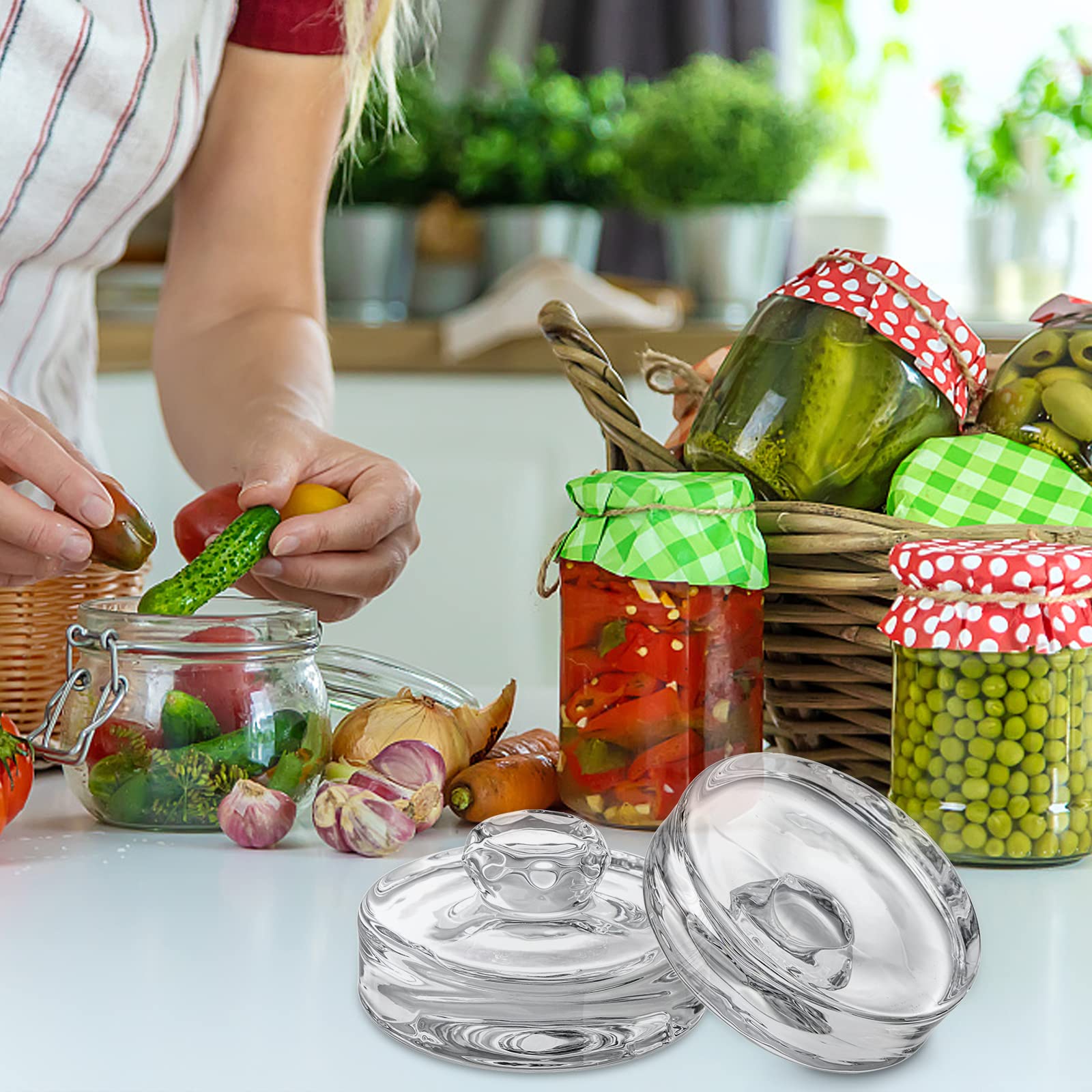 Youeon transparent glass fermentation weights suitable for DIY projects