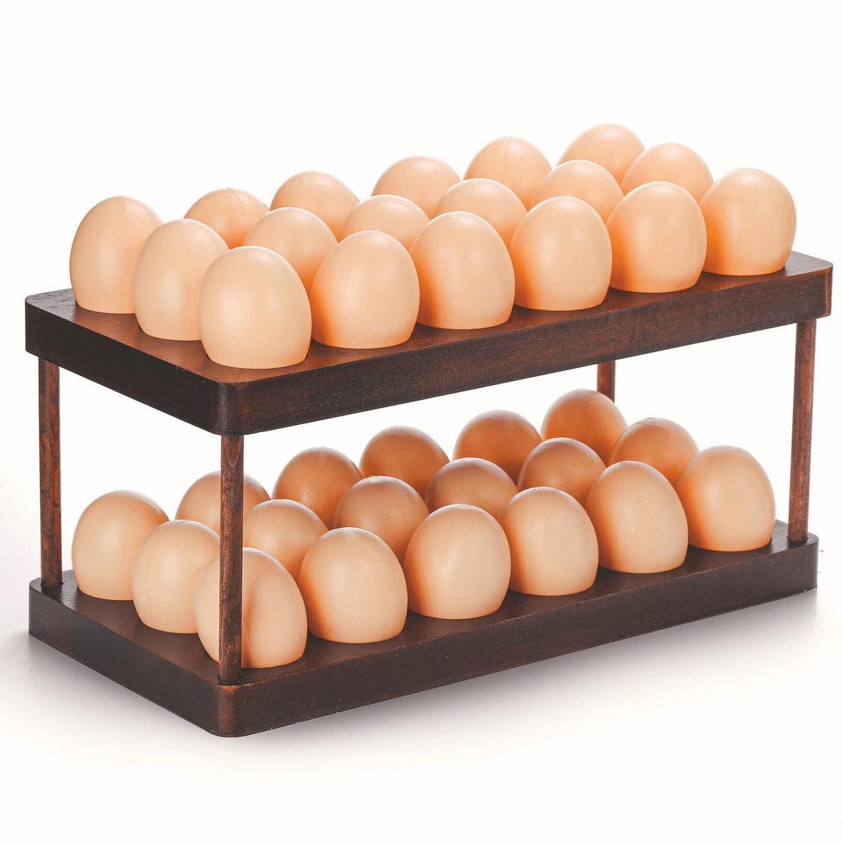 YOUEON Acacia egg holder displaying 36-egg capacity for family use.