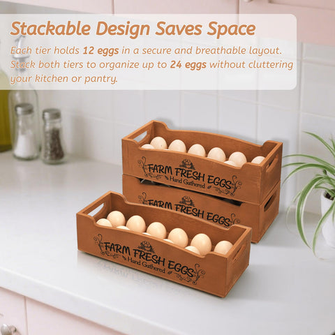 Youeon egg storage with handle for easy transport and serving.