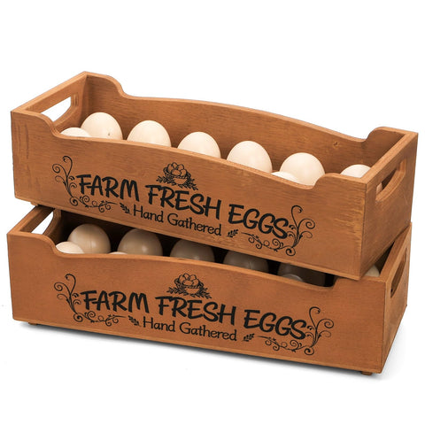 Youeon Farm Fresh Eggs print adds cozy farmhouse vibe to counters.