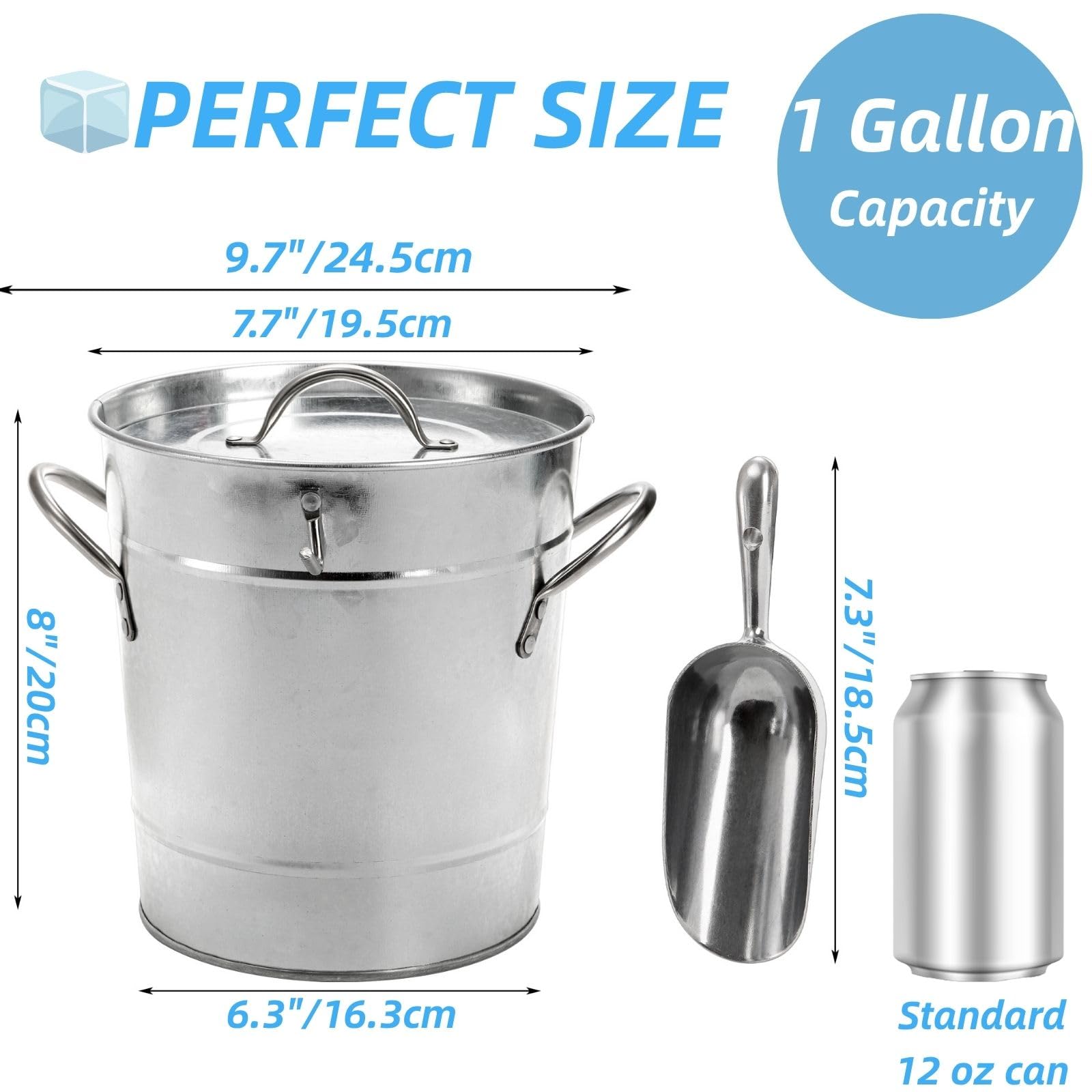 Youeon ice bucket scoop for quick serving during gatherings