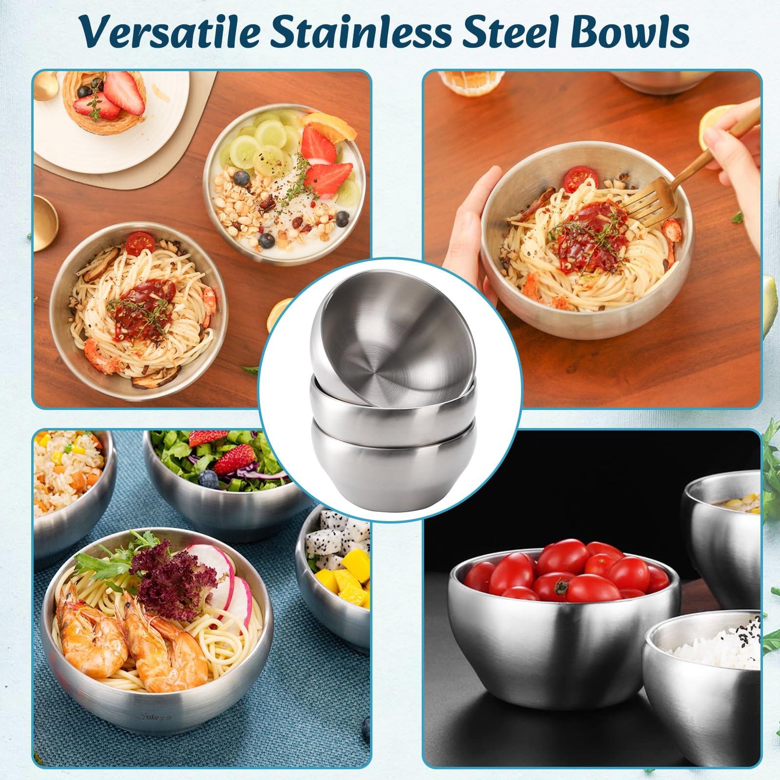 Youeon tapered-bottom bowls are easy to grip and stable.