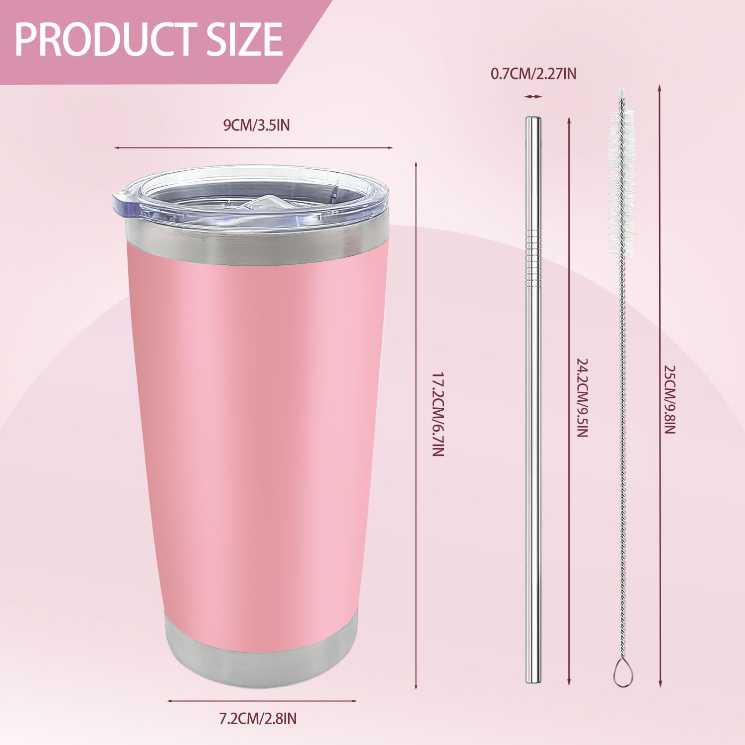 YOUKE OLA 20oz stainless steel tumbler with lid preserves temperature on the go