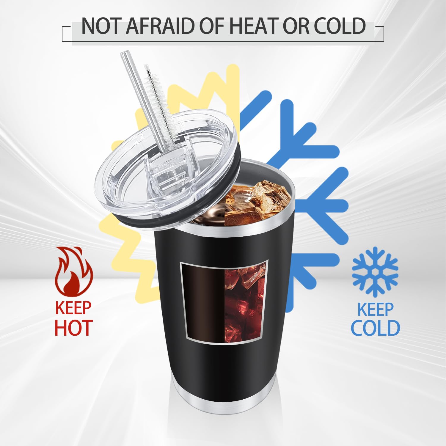 YOUKE OLA black 20oz tumbler with secure lid for travel