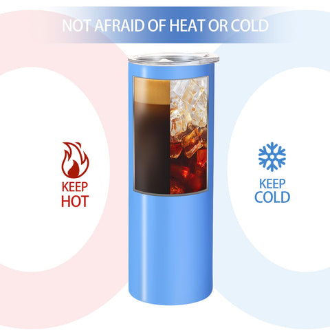 YOUKE OLA double-wall vacuum insulated tumbler keeps beverages at the right temperature.