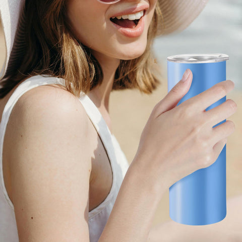 YOUKE OLA double-wall vacuum tumbler keeps drinks hot or cold on the go.