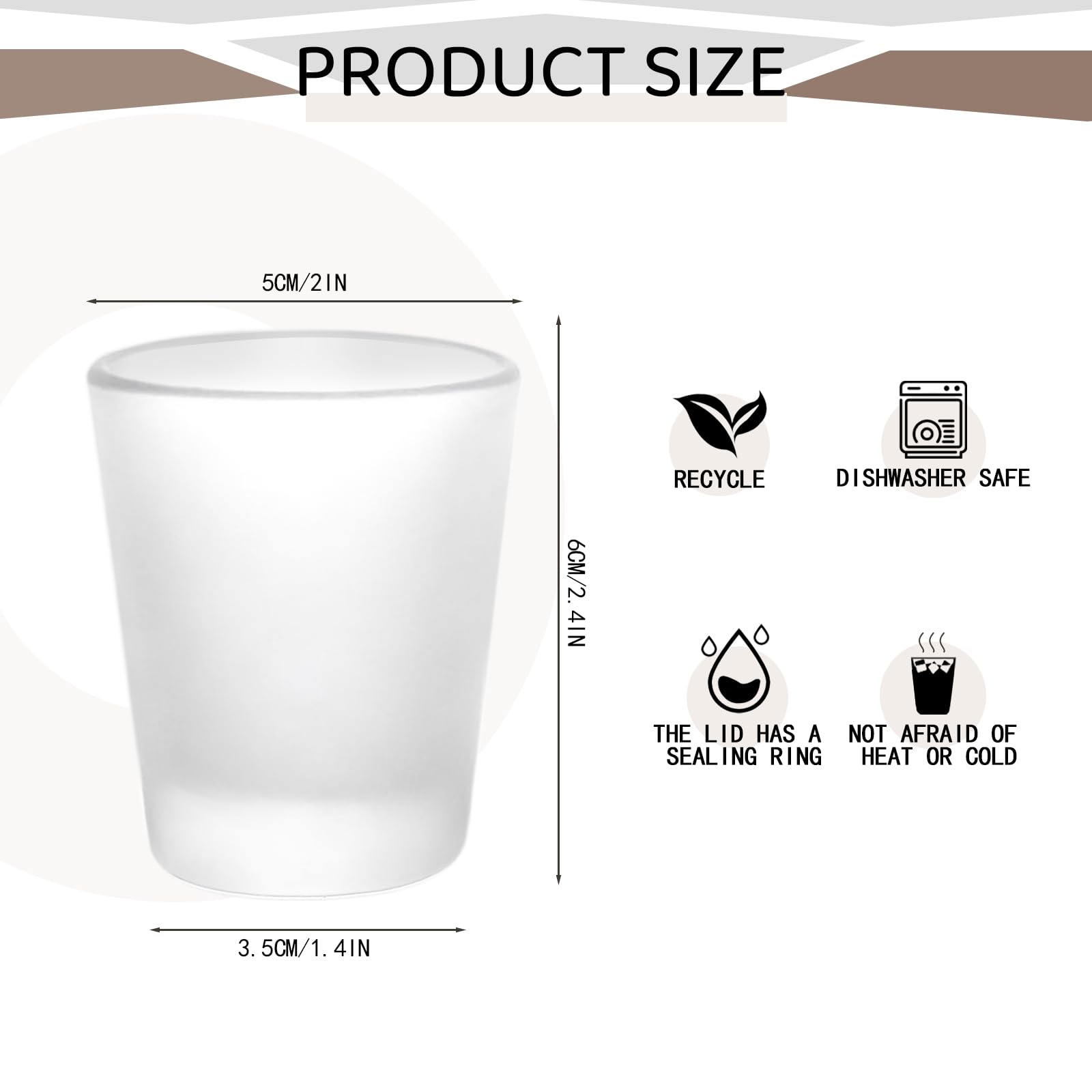 YOUKE OLA heavy-base shot glass offers durable heat transfer projects.