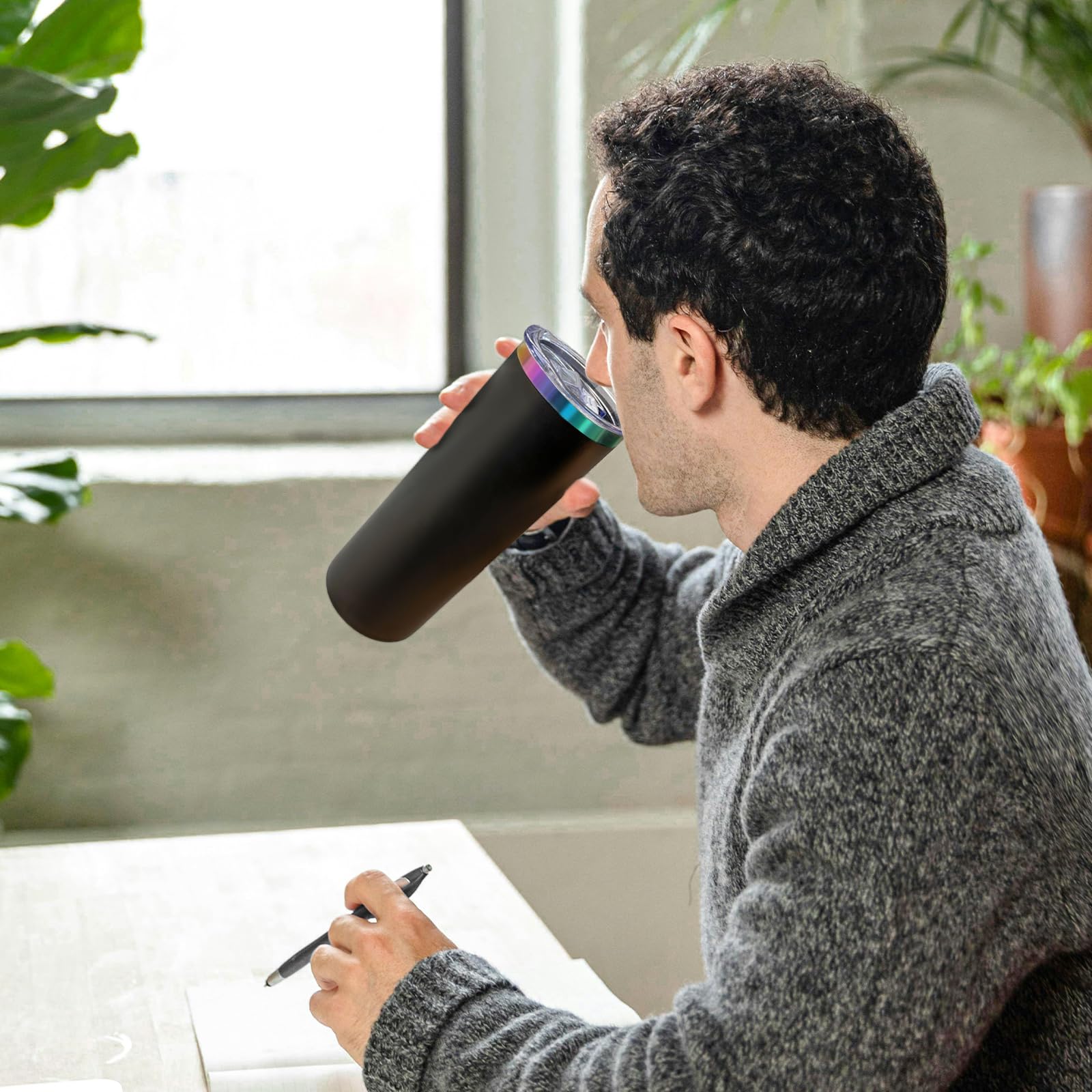 YOUKE OLA Slim ergonomic design fits hands and most cup holders.