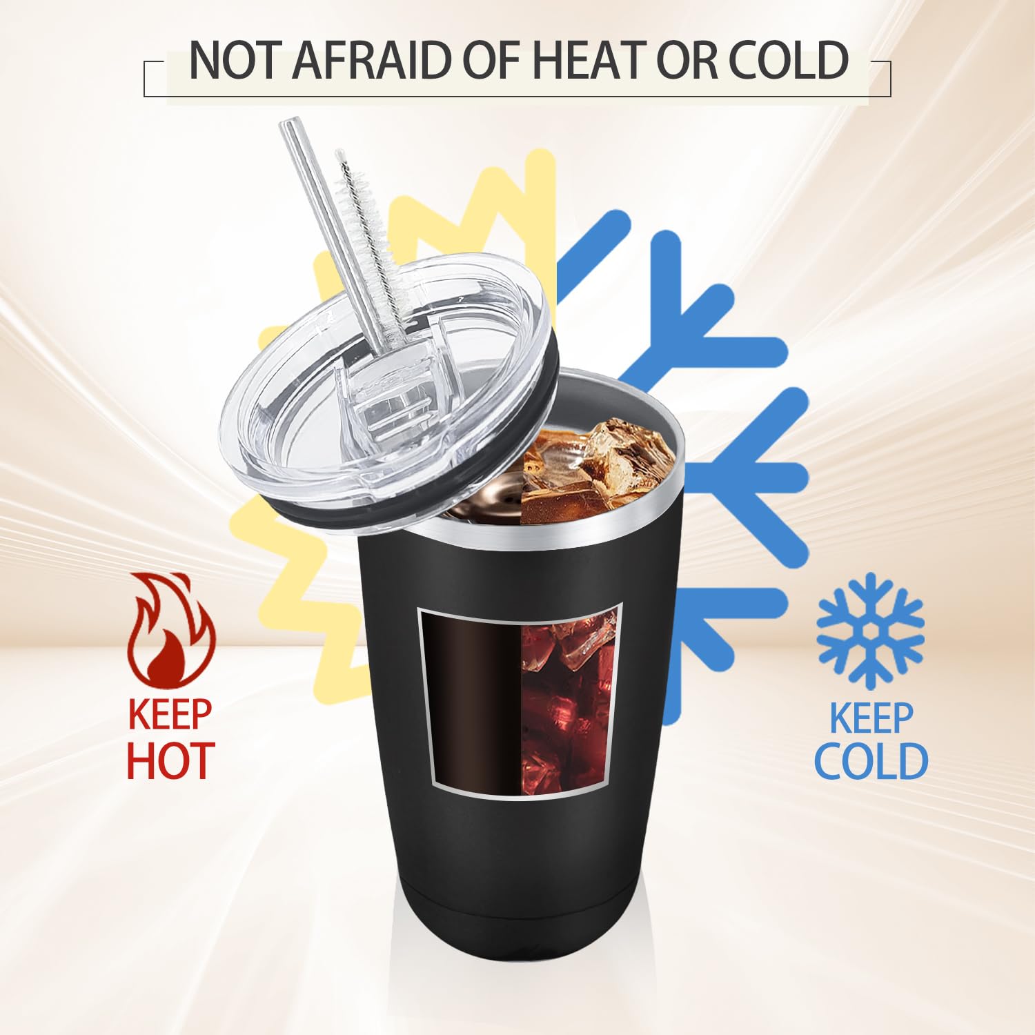 YOUKE OLA 20oz vacuum-insulated tumbler keeps beverages at temp