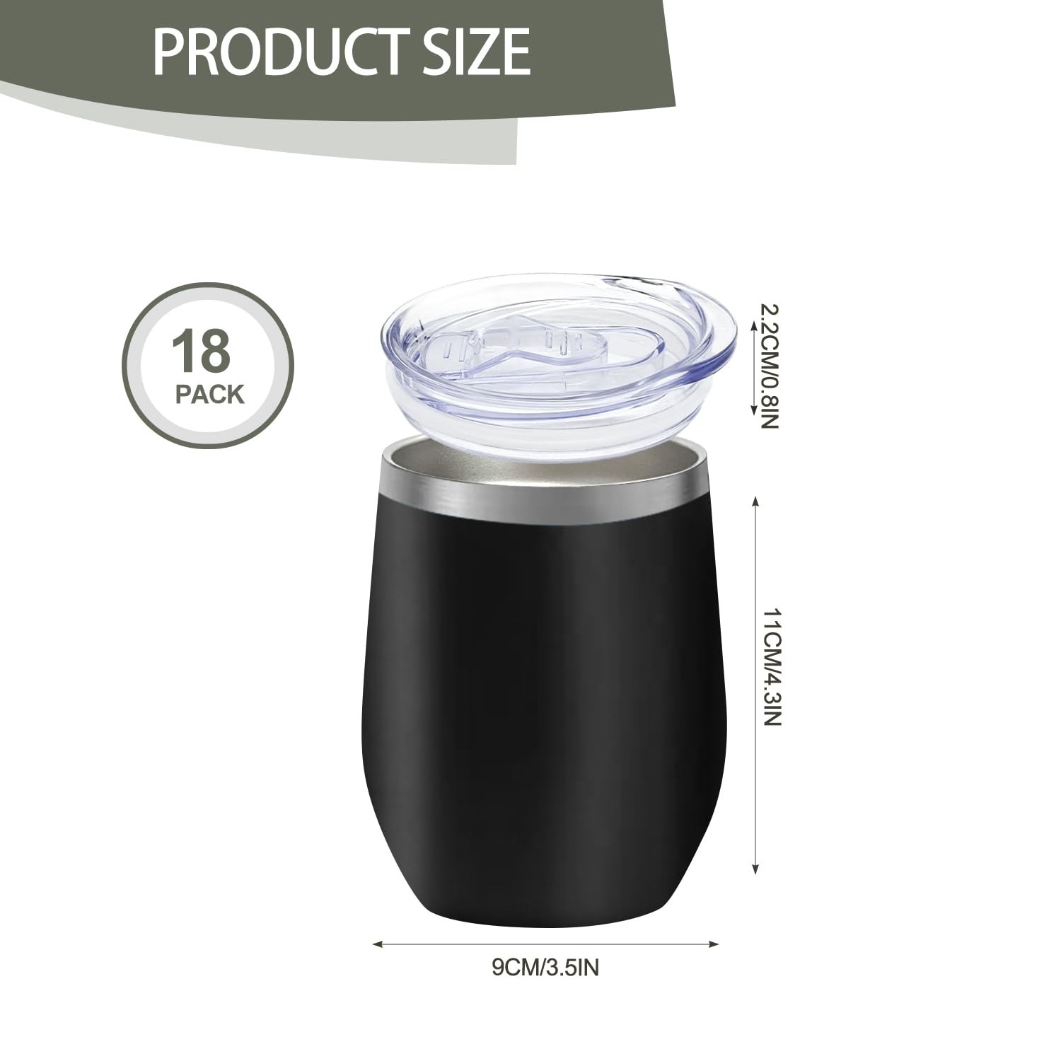 YOUKE OLA 18-pack tumbler side view shows sturdy build and easy-grip shape for travel.