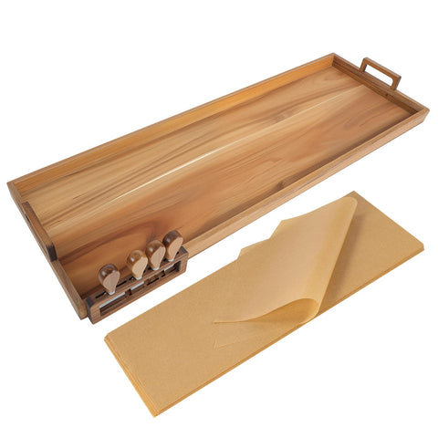 Young Speeds 36x12 inch board serves as a stylish kitchen-to-table centerpiece.