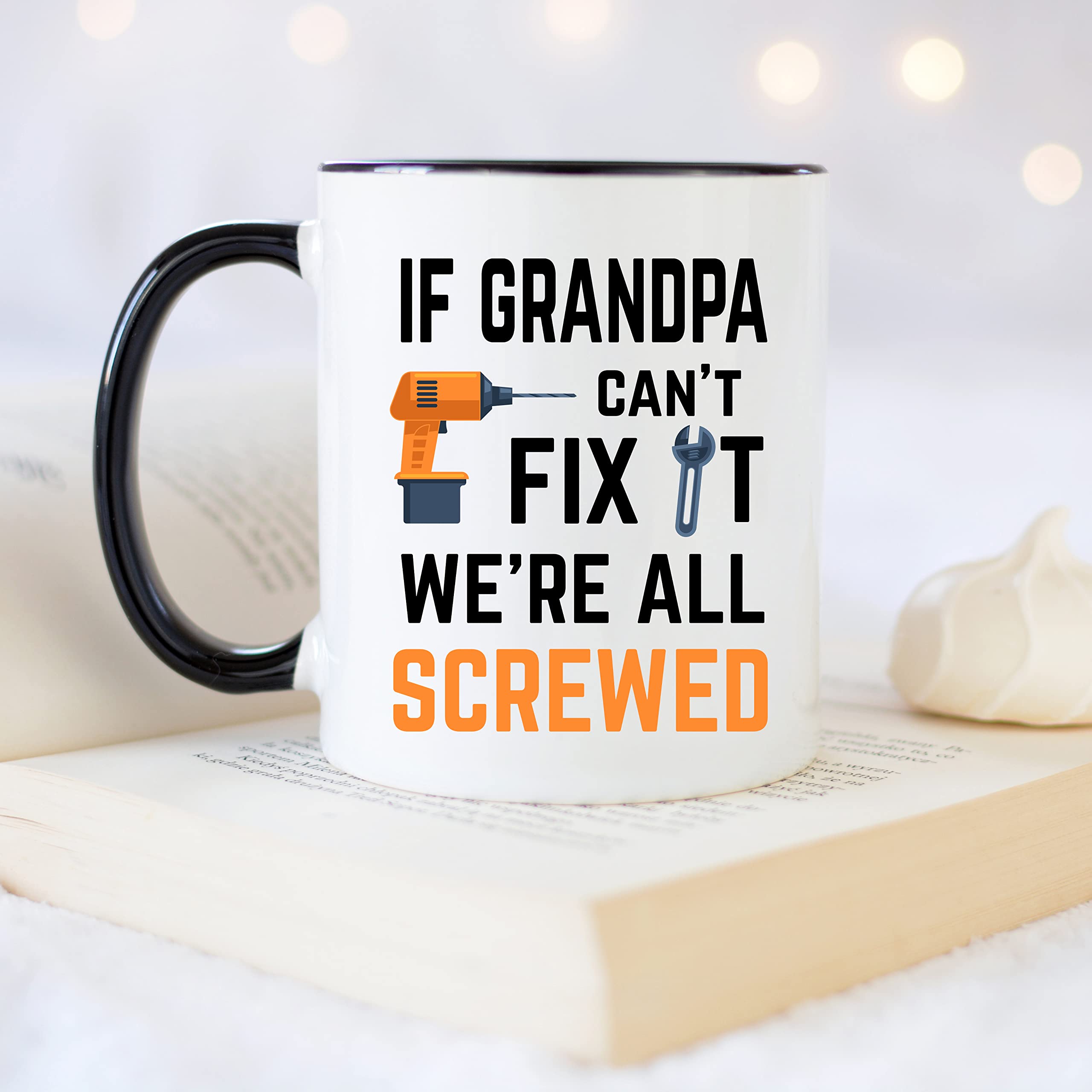 YouNique Designs grandpa cant fix it mug packaging image emphasizes durable protection during shipping.