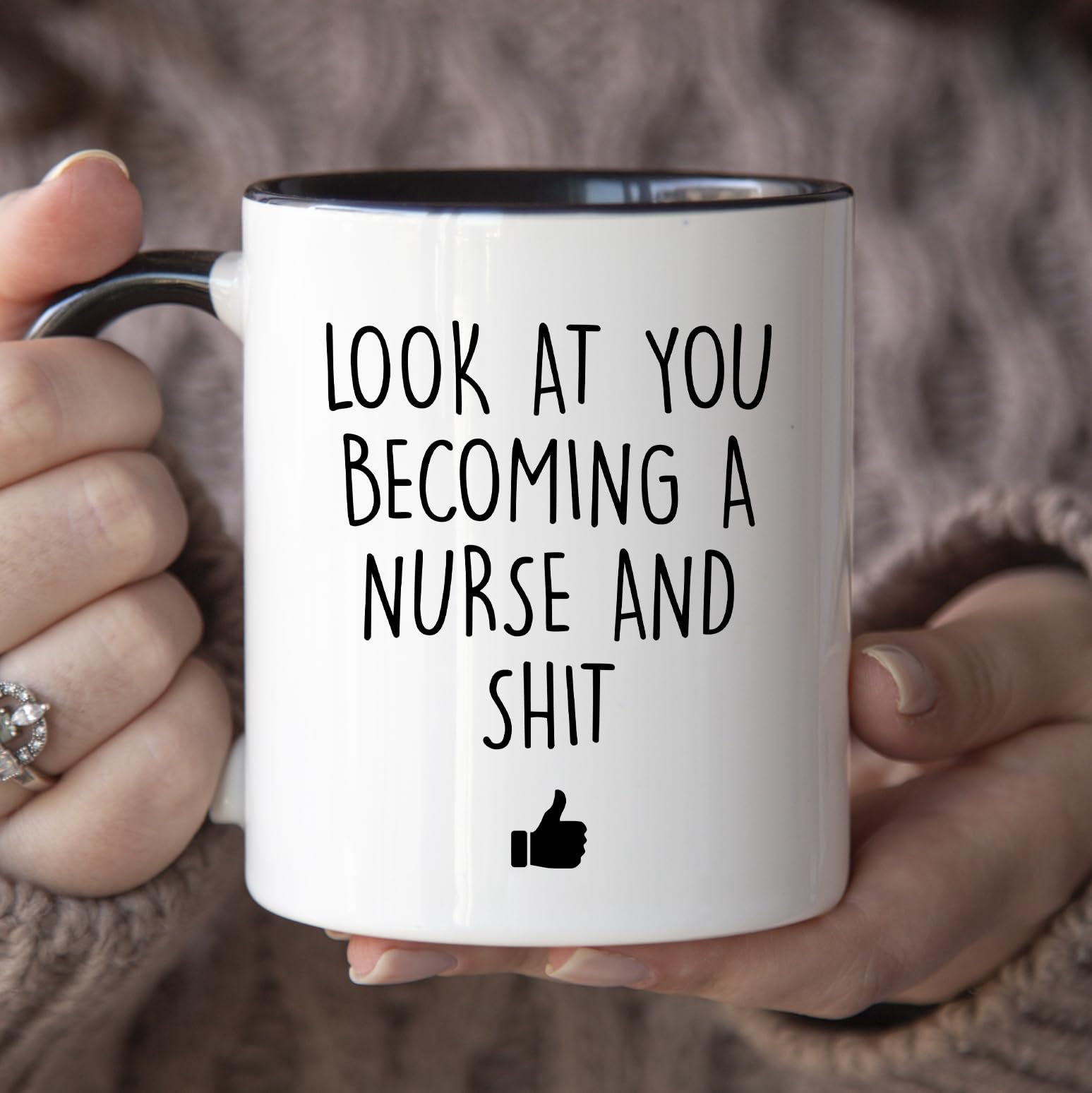 YouNique Designs nursing mug offers print perfection that resists fading.