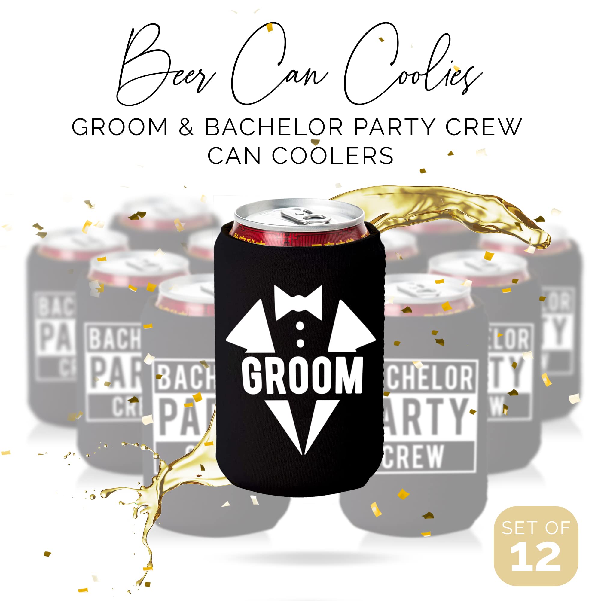 Your Dream Party Shop bachelor party crew can cooler closeup highlights durability.