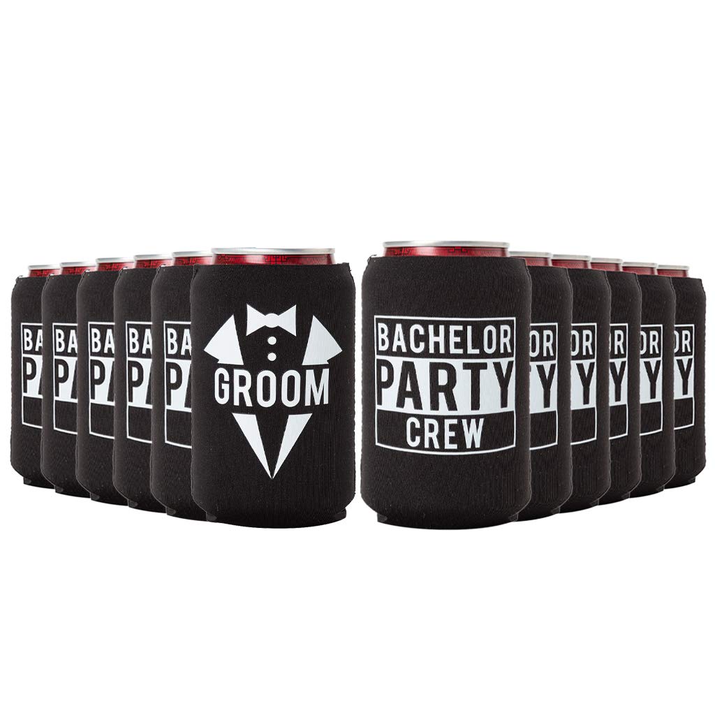 Your Dream Party Shop black and white can cooler design adds stylish party flair.