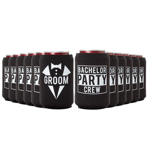 Your Dream Party Shop black and white can cooler design adds stylish party flair.