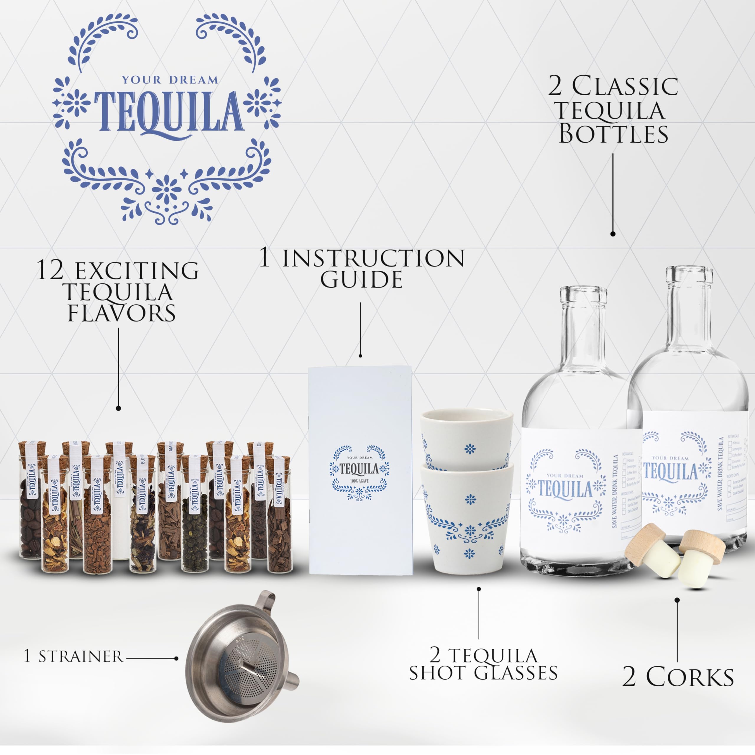 Your Dream Party Shop botanicals pack adds vibrant notes to your tequila blends.
