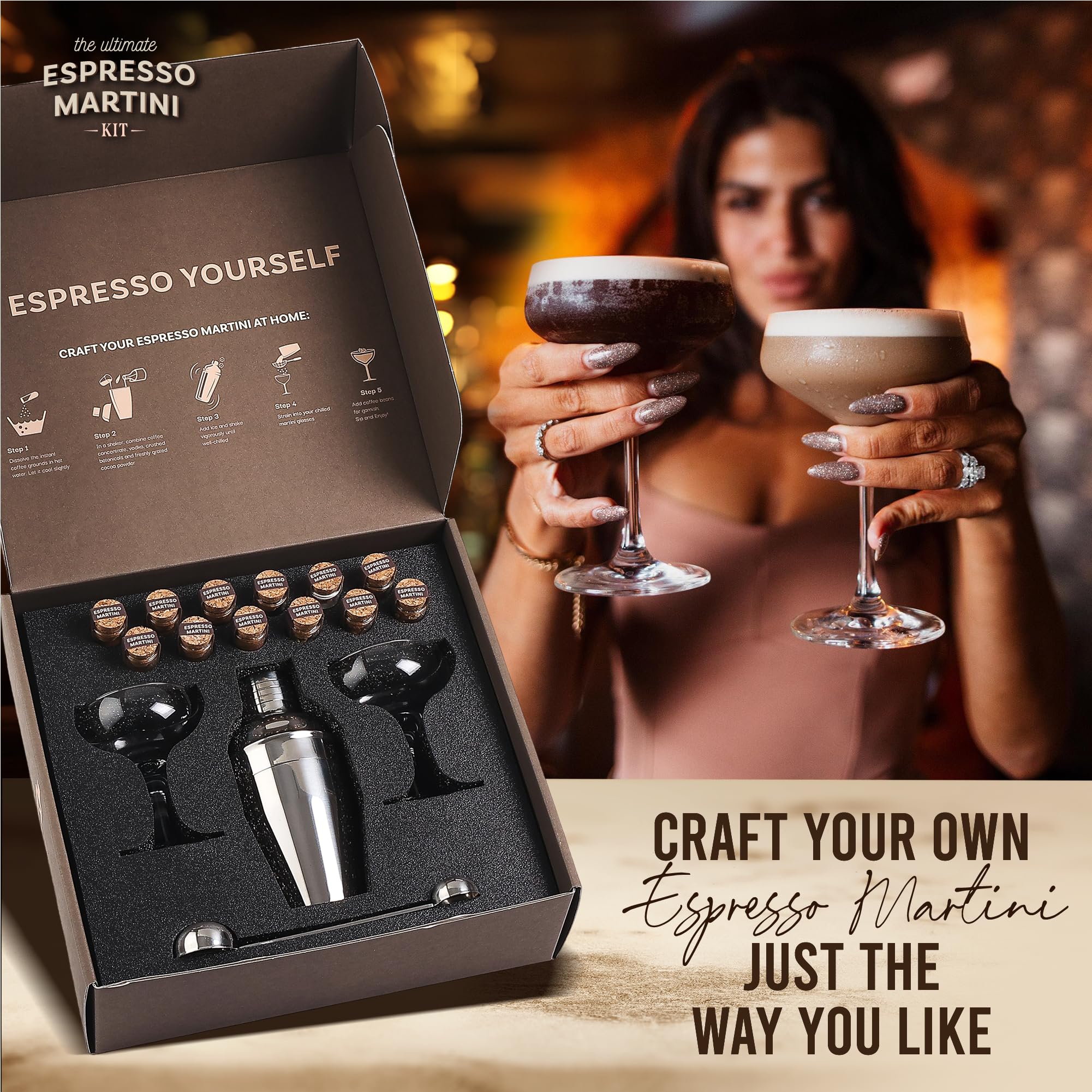 Your Dream Party Shop espresso martini kit botanicals enrich flavors.