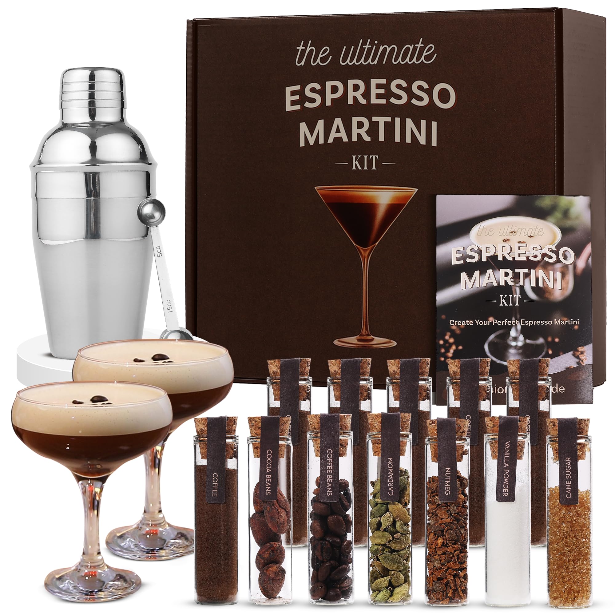 Your Dream Party Shop espresso martini kit shaker for precise mixing.