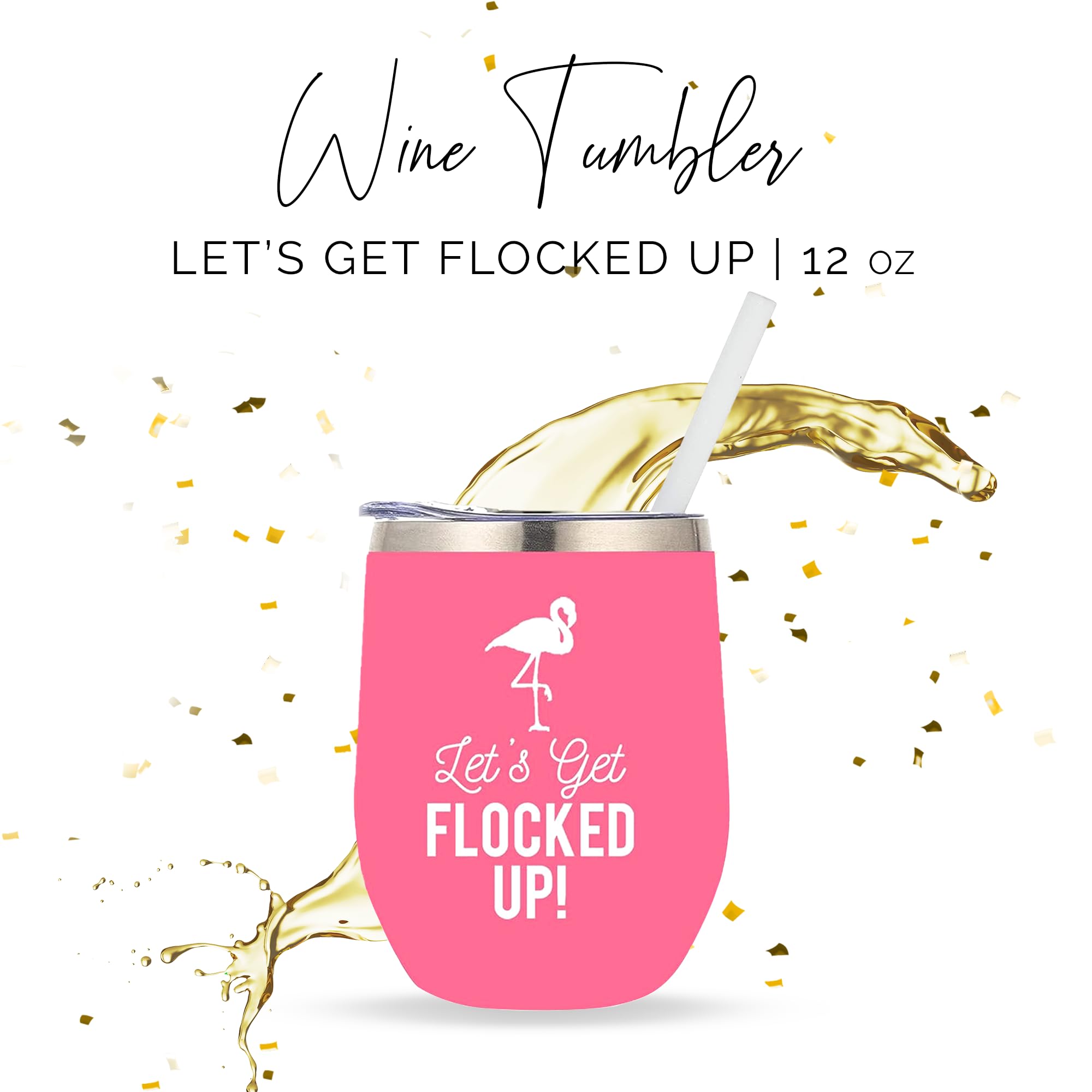 Your Dream Party Shop Flamingo tumbler travel-friendly for events.