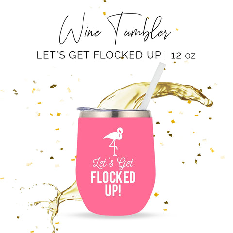 Your Dream Party Shop Flamingo tumbler travel-friendly for events.