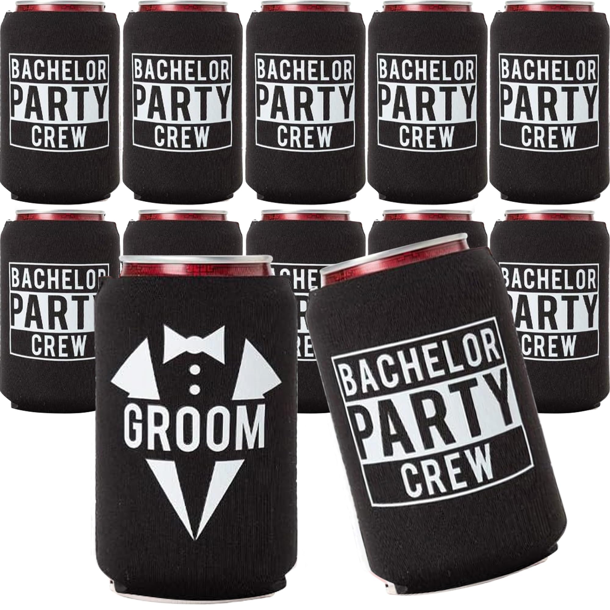 Your Dream Party Shop groom-bachelor can cooler set 12 keeps drinks cold at celebrations.