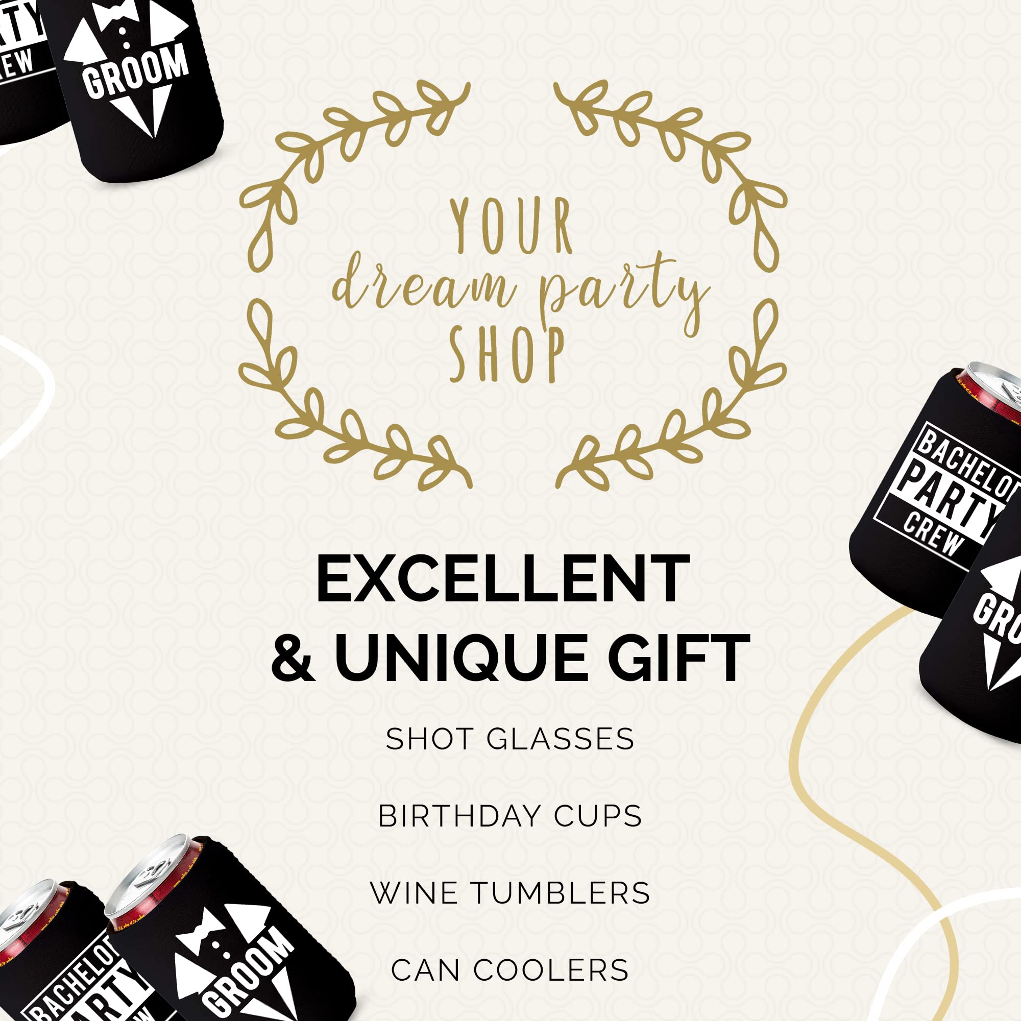 Your Dream Party Shop groomsmen gift idea can cooler for celebrations.
