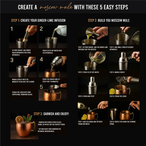 Your Dream Party Shop Moscow Mule Kit muddler enables fresh muddled flavors.
