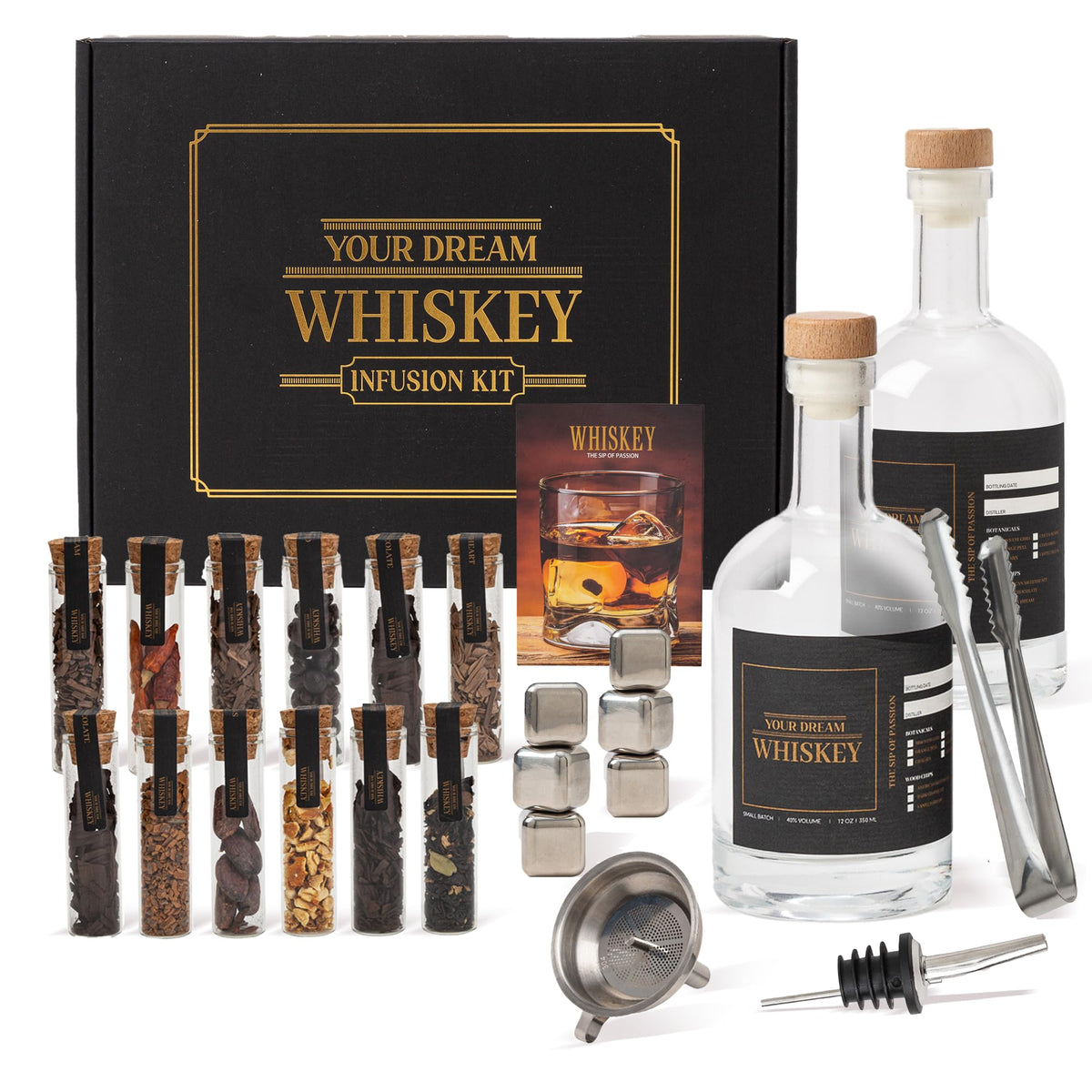 Your Dream Party Shop whiskey-making-kit bottle pour for smooth tastings