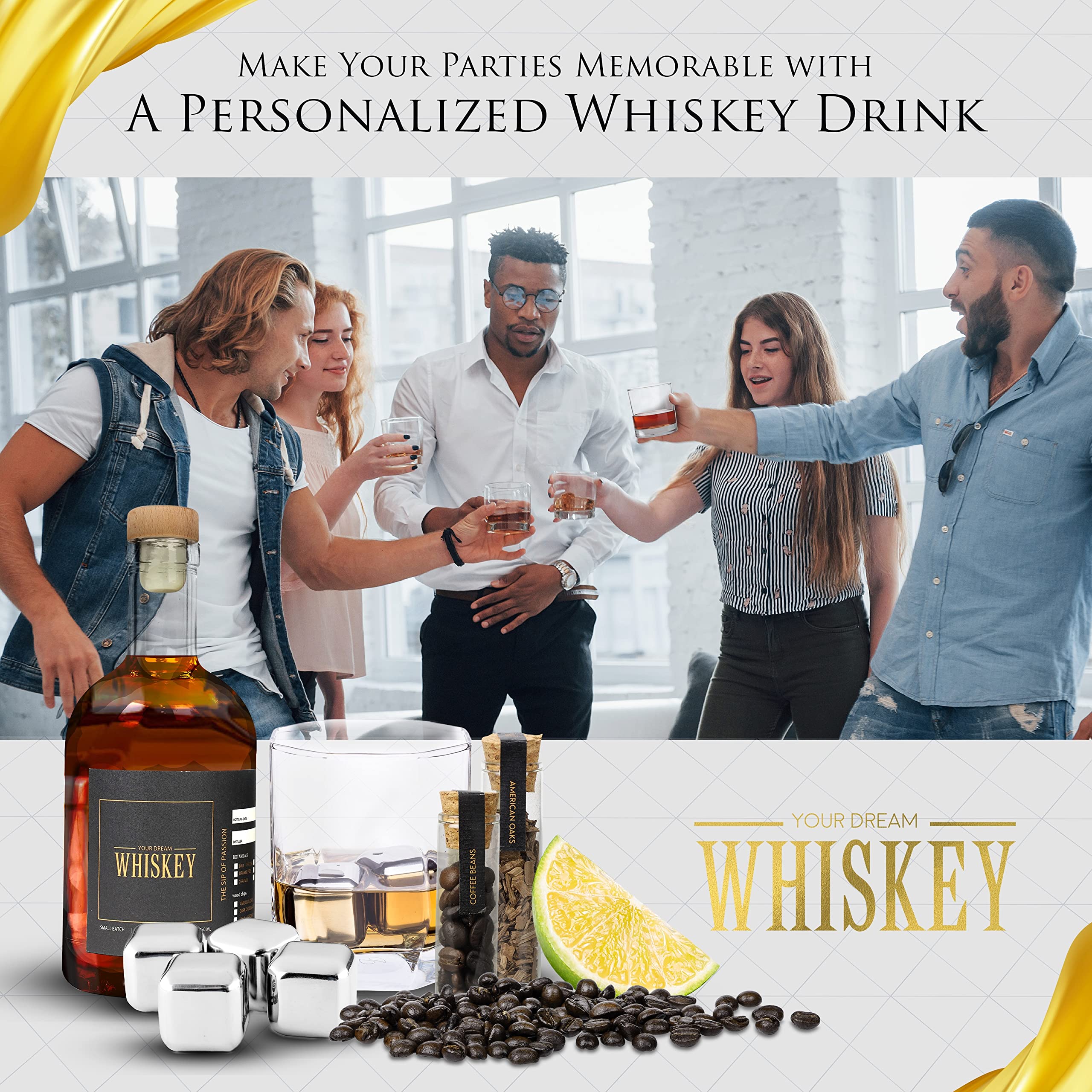 Your Dream Party Shop whiskey-making-kit complete set for DIY bourbon lovers