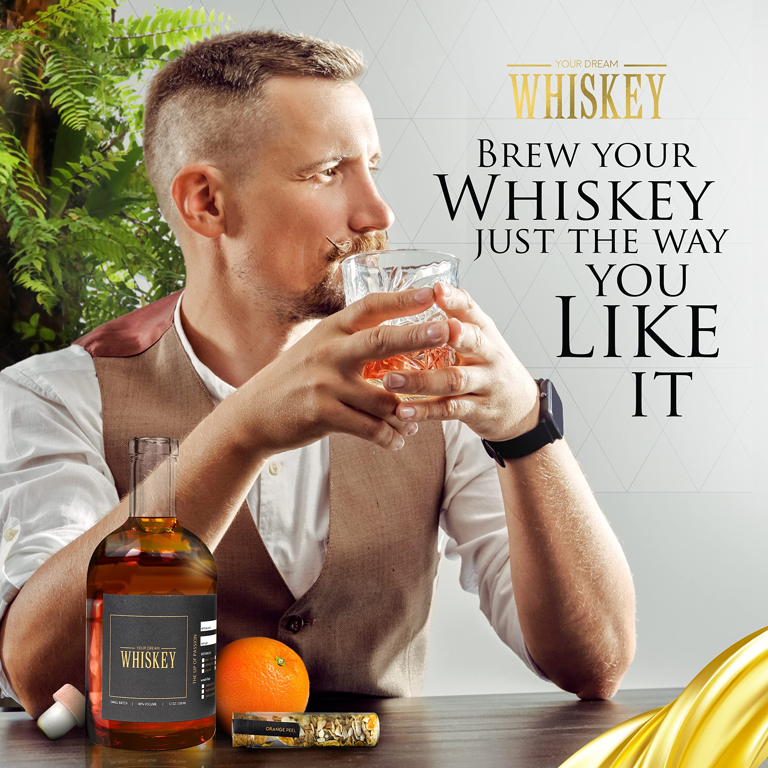 Your Dream Party Shop whiskey-making-kit glass-bottles for easy infusion experiments