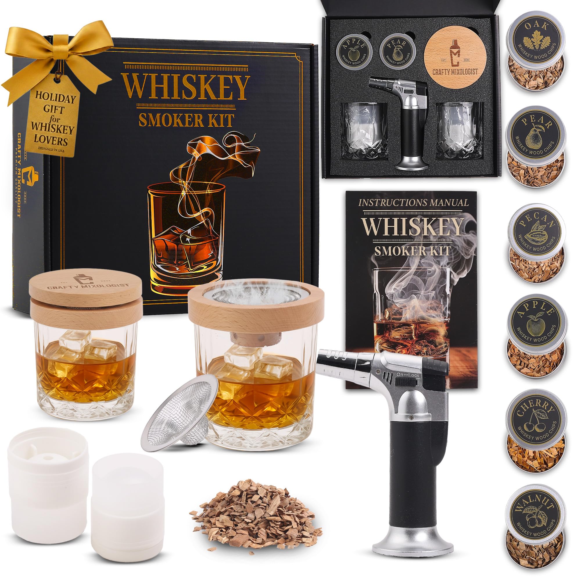 Your Dream Party Shop whiskey smoker kit with torch, ready for home bartending.