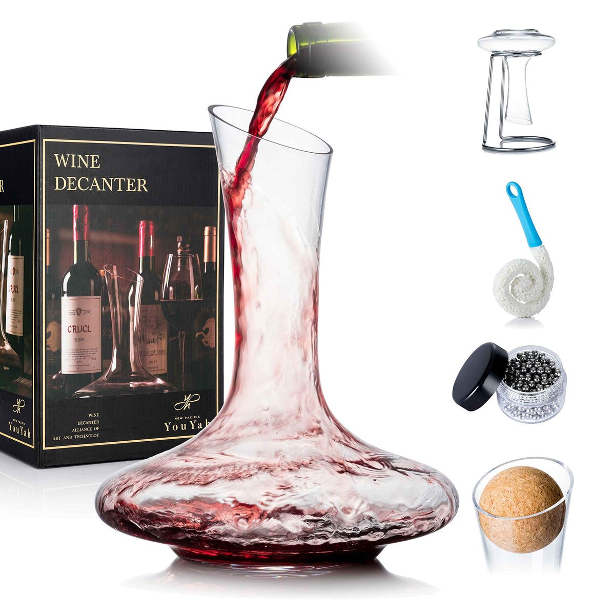 NEW PACIFIC YOUYAH crystal decanter stand supports drying and stable display