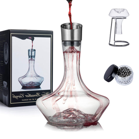 NEW PACIFIC YOUYAH iceberg decanter with aerator for fast aeration and a striking pour