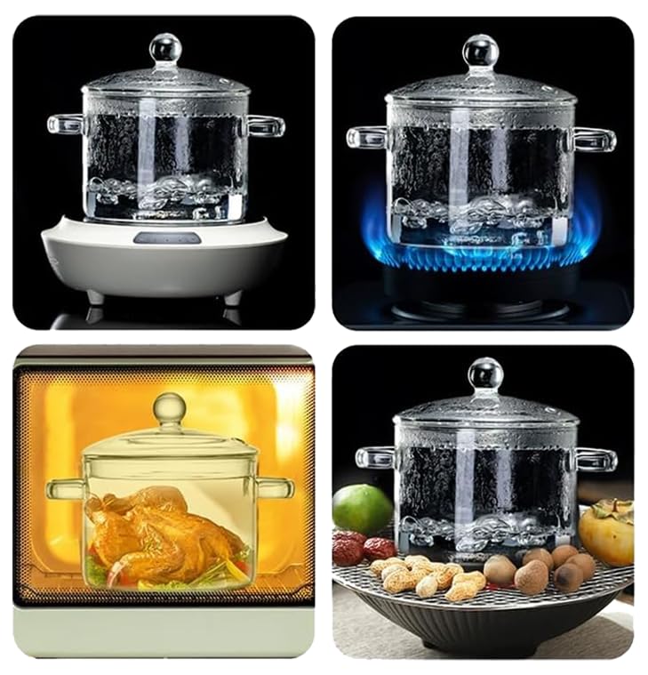 Yovexal glass pot great for tea brewing and gentle simmering tasks.