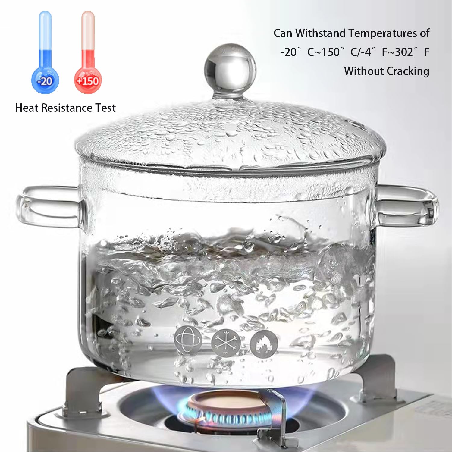 Yovexal transparent saucepan design lets you monitor simmering sauce visually.