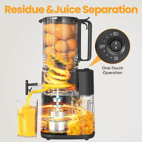 YOYDS removable filter and pulp outlet for quick cleaning