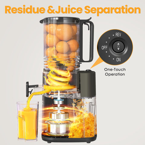 YOYDS detachable filter and pulp outlet simplify cleaning