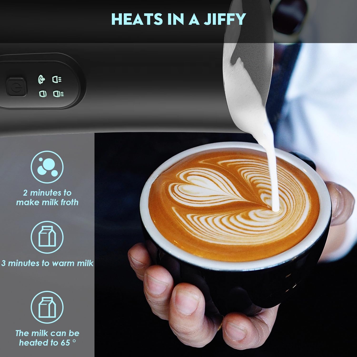 yoyomax electric milk frother hot chocolate milk option