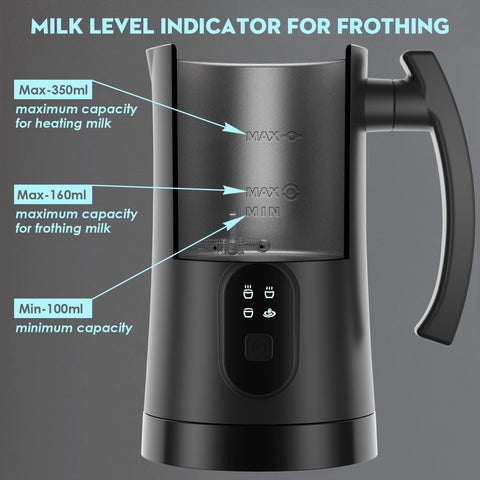 yoyomax electric milk frother hot cream foam for lattes at home